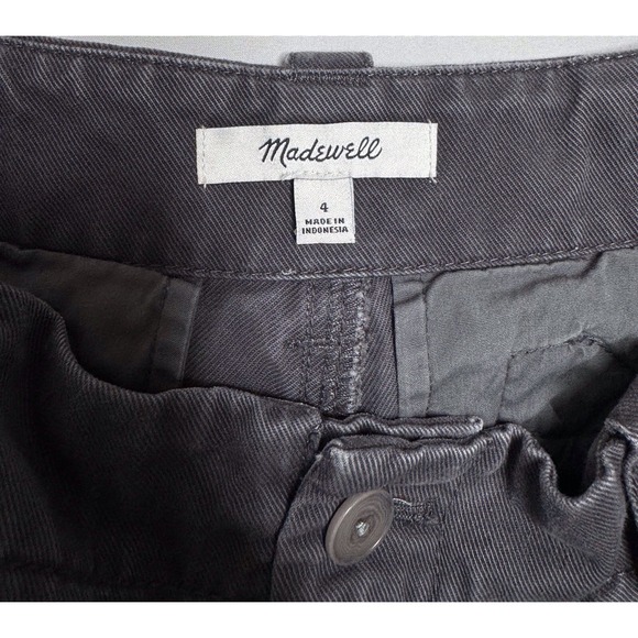 Madewell The Relaxed Chino Dark Gray/Black Pants Womens Size 4 - Picture 2 of 7